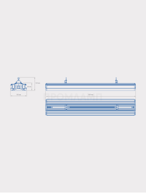 Размеры светильника TL-PROM Plus 24V LV 200 5K D